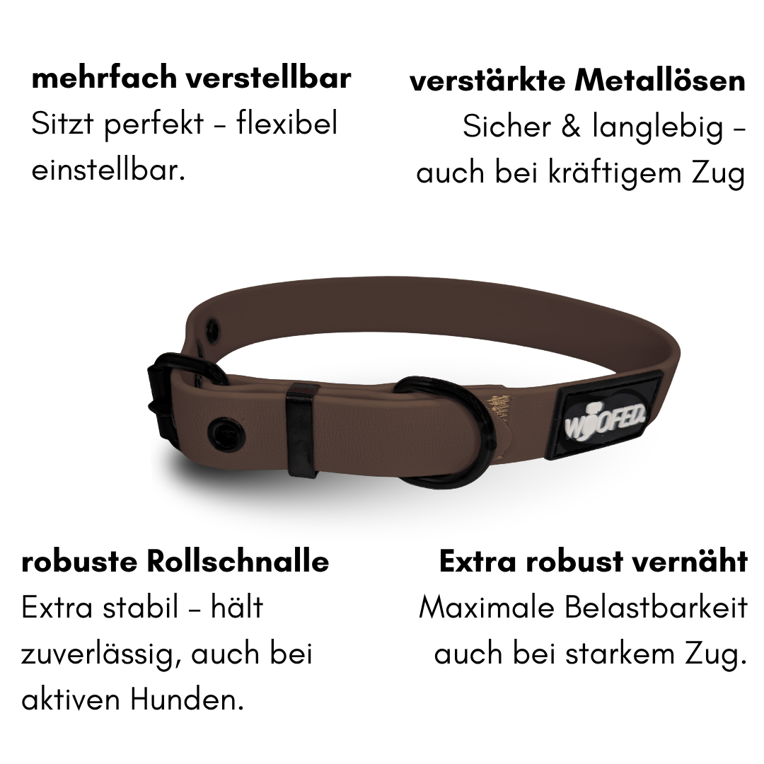 Halsband WOOFLEX® Classic verstellbar Espresso