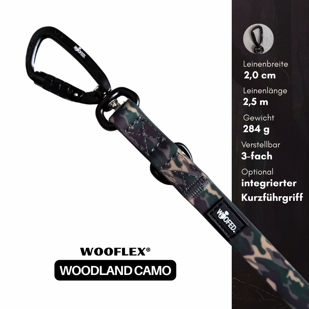 Führleine WOOFLEX® Pro verstellbar Woodland Camo