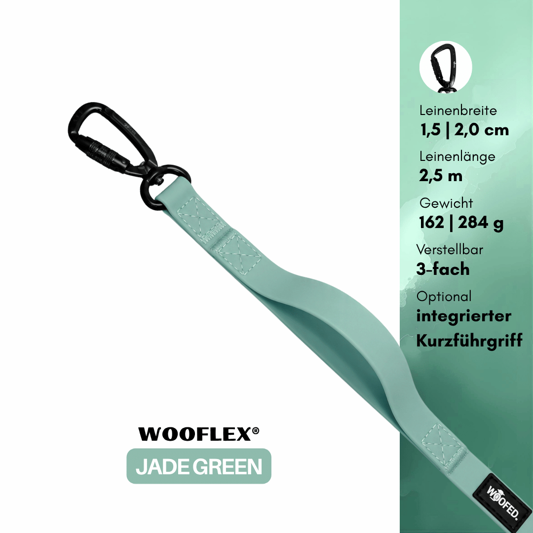 Führleine WOOFLEX® Pro verstellbar Jade Green