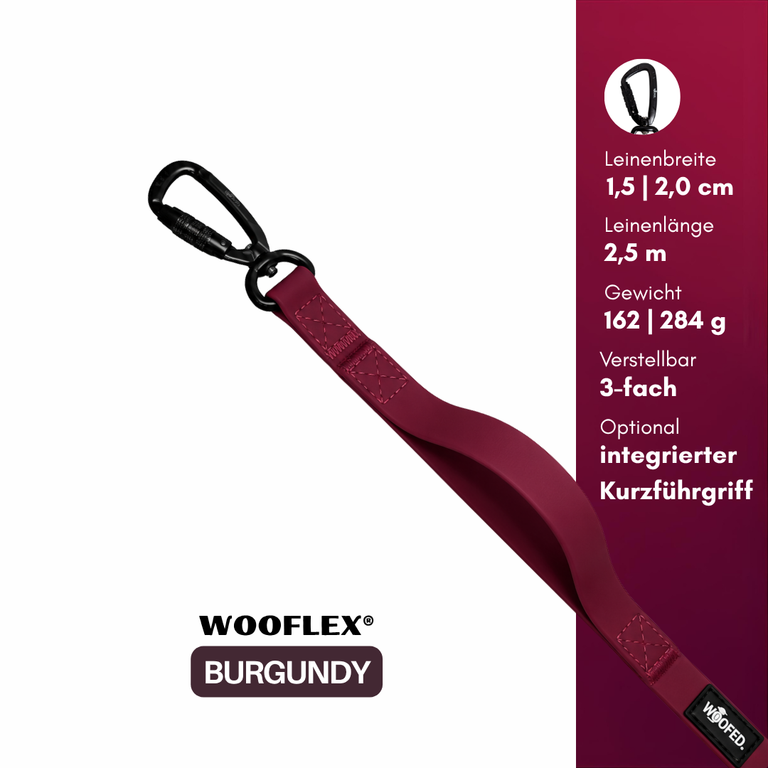 Führleine WOOFLEX® Pro verstellbar Burgundy