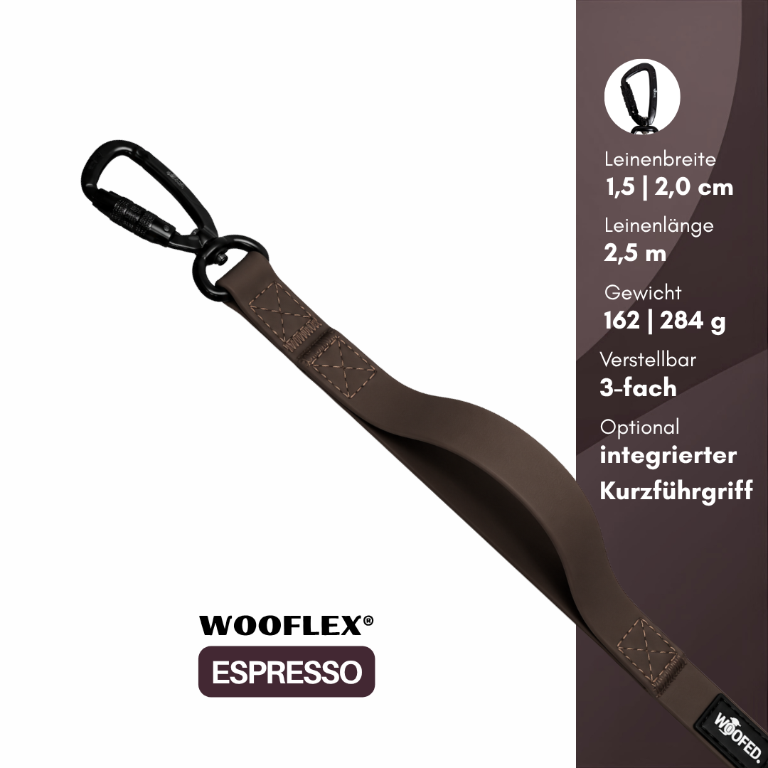 Führleine WOOFLEX® Pro verstellbar Espresso