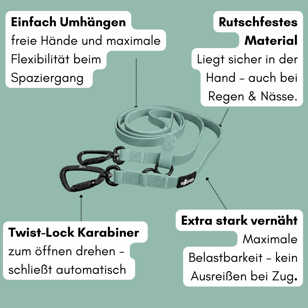 Umhängeleine WOOFLEX® Pro Jade Green