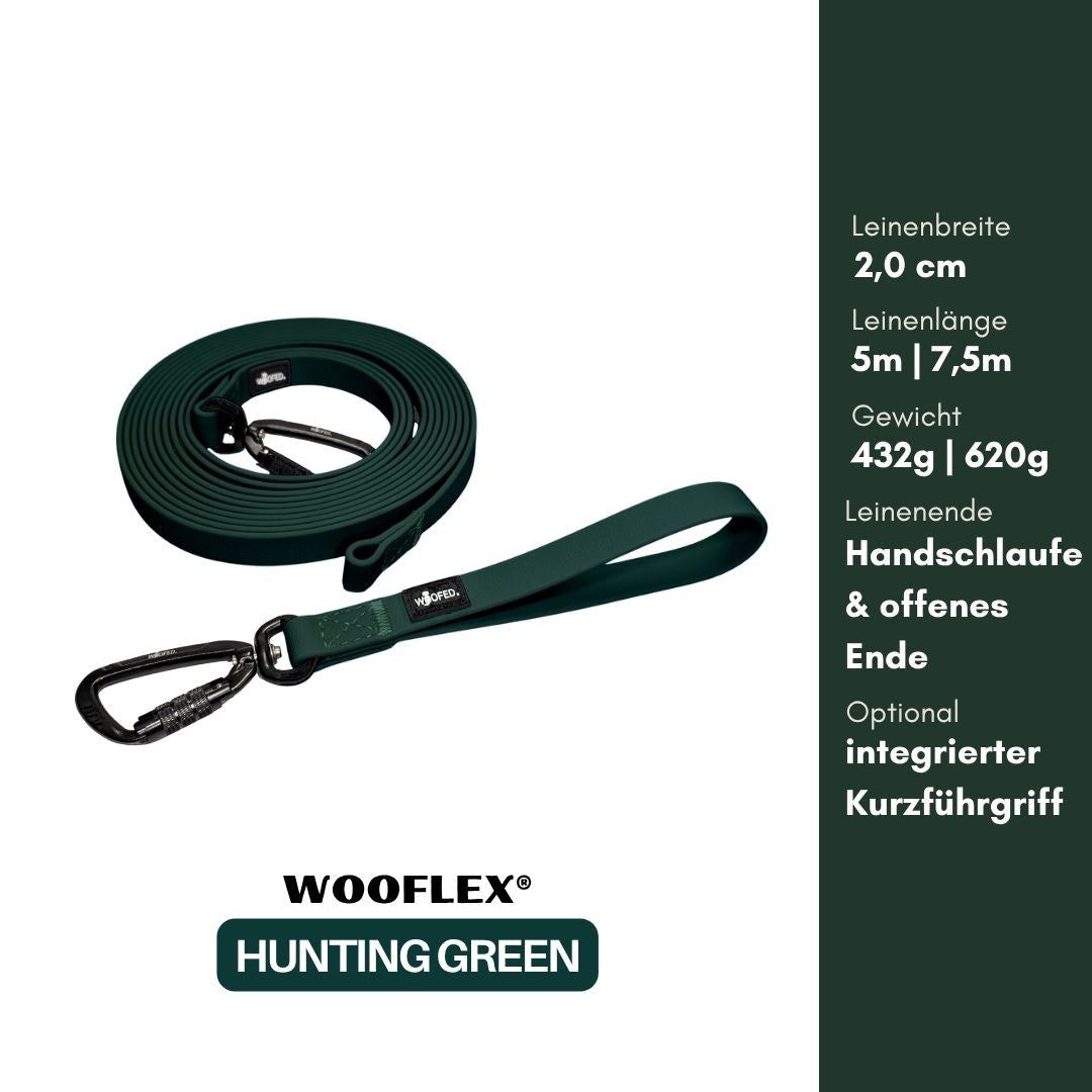 multifunktionale Schleppleine WOOFLEX® Hunting Green