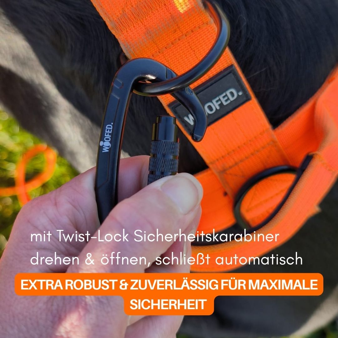 multifunktionale Schleppleine WOOFLEX® Sunset Orange