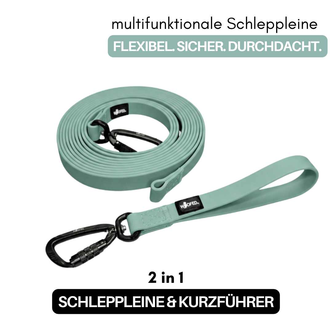 multifunktionale Schleppleine WOOFLEX® Jade Green