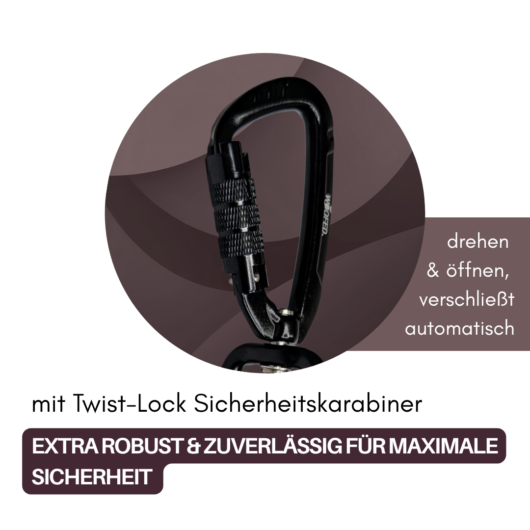 multifunktionale Schleppleine WOOFLEX® Espresso