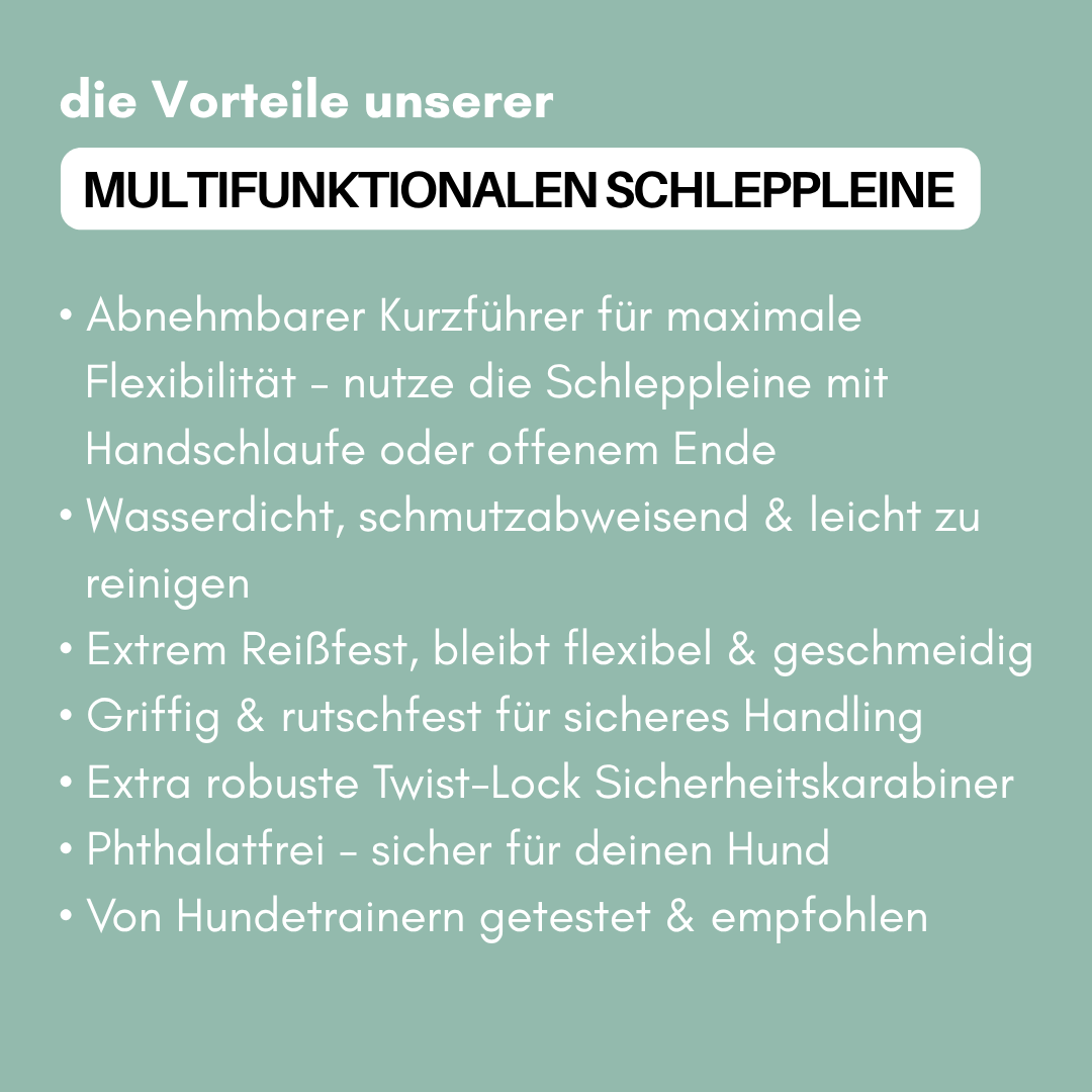 multifunktionale Schleppleine WOOFLEX® Jade Green