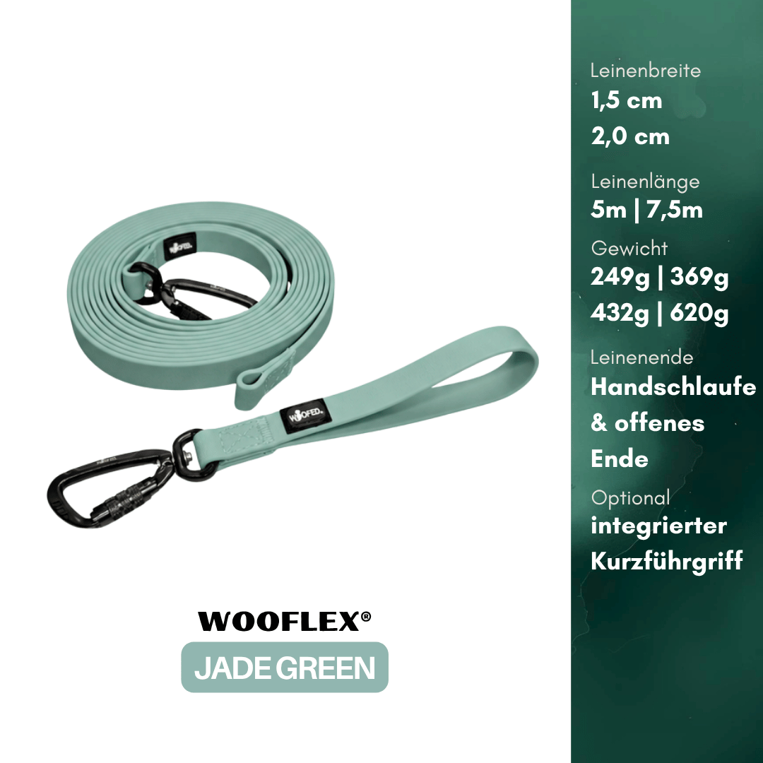 multifunktionale Schleppleine WOOFLEX® Jade Green