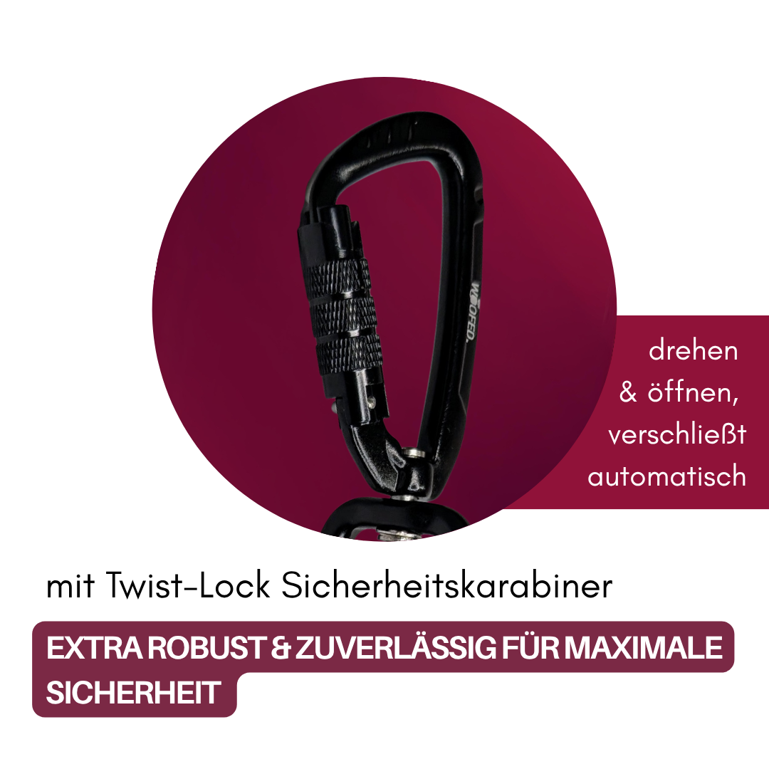 multifunktionale Schleppleine WOOFLEX® Burgundy