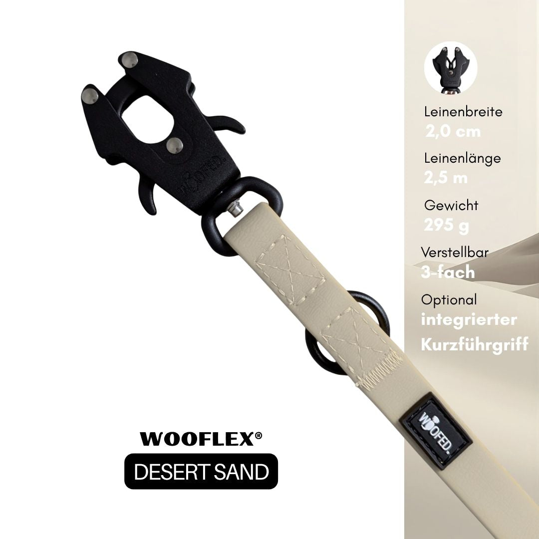 Führleine WOOFLEX® Tactical verstellbar Desert Sand