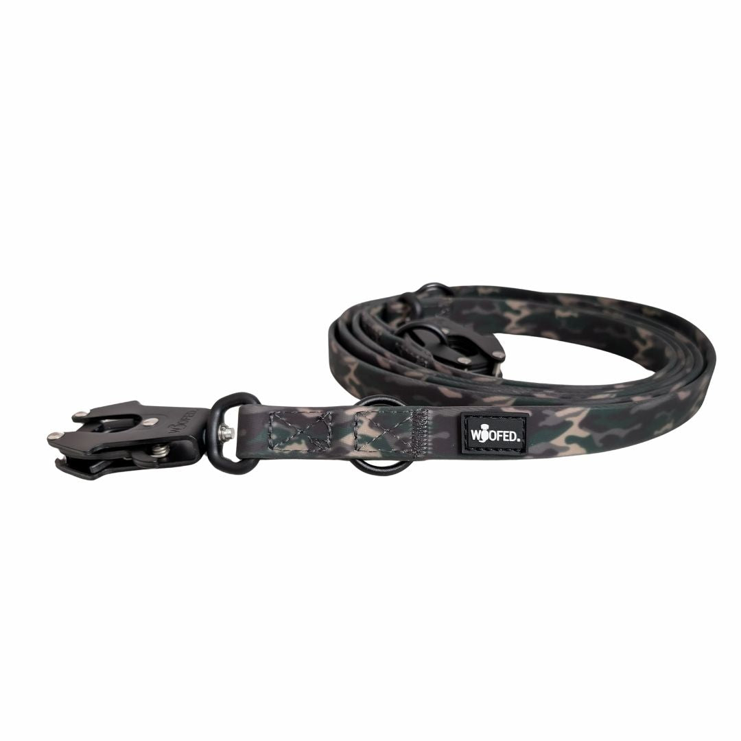 Führleine WOOFLEX® Tactical verstellbar Woodland Camo
