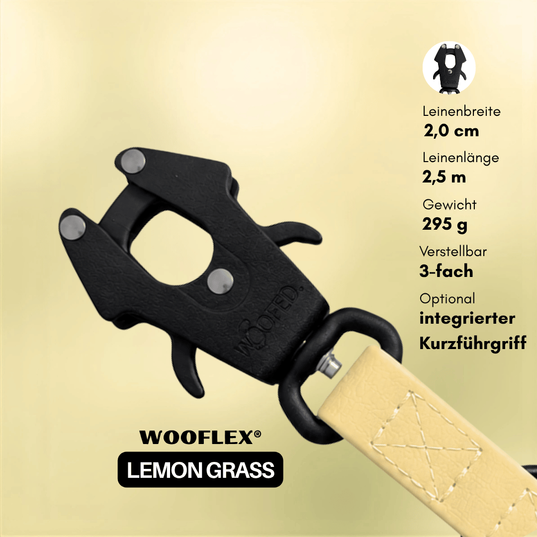Führleine WOOFLEX® Tactical verstellbar Lemon Grass
