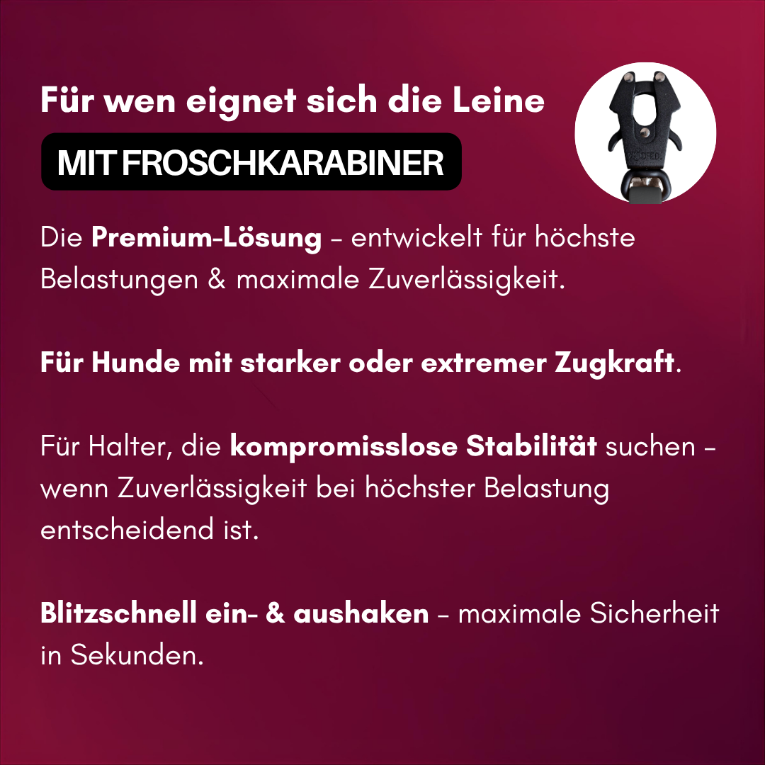 Führleine WOOFLEX® Tactical verstellbar Burgundy
