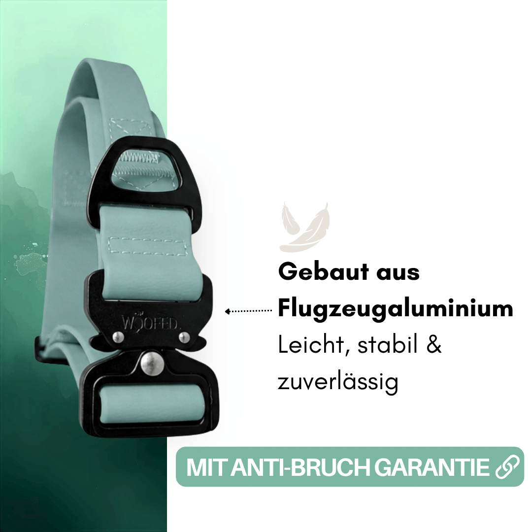 Halsband WOOFLEX® Tactical verstellbar mit Griff Jade Green