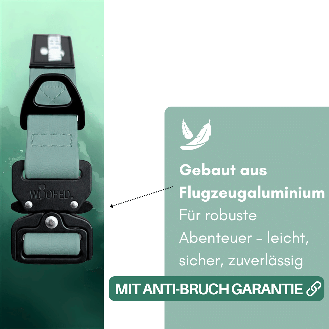 Halsband WOOFLEX® Tactical verstellbar ohne Griff Jade Green