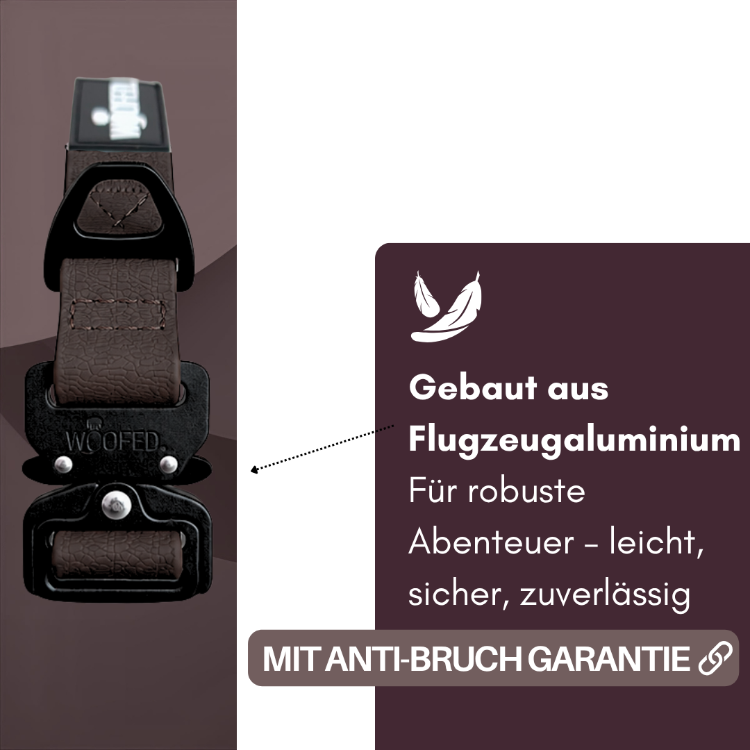 Halsband WOOFLEX® Tactical verstellbar ohne Griff Espresso