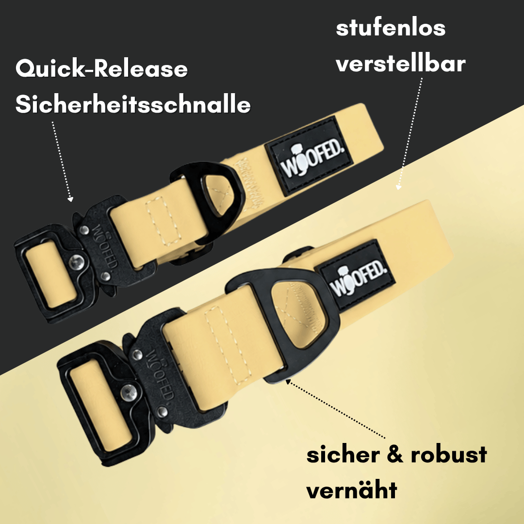 Halsband WOOFLEX® Tactical verstellbar ohne Griff Lemon Grass