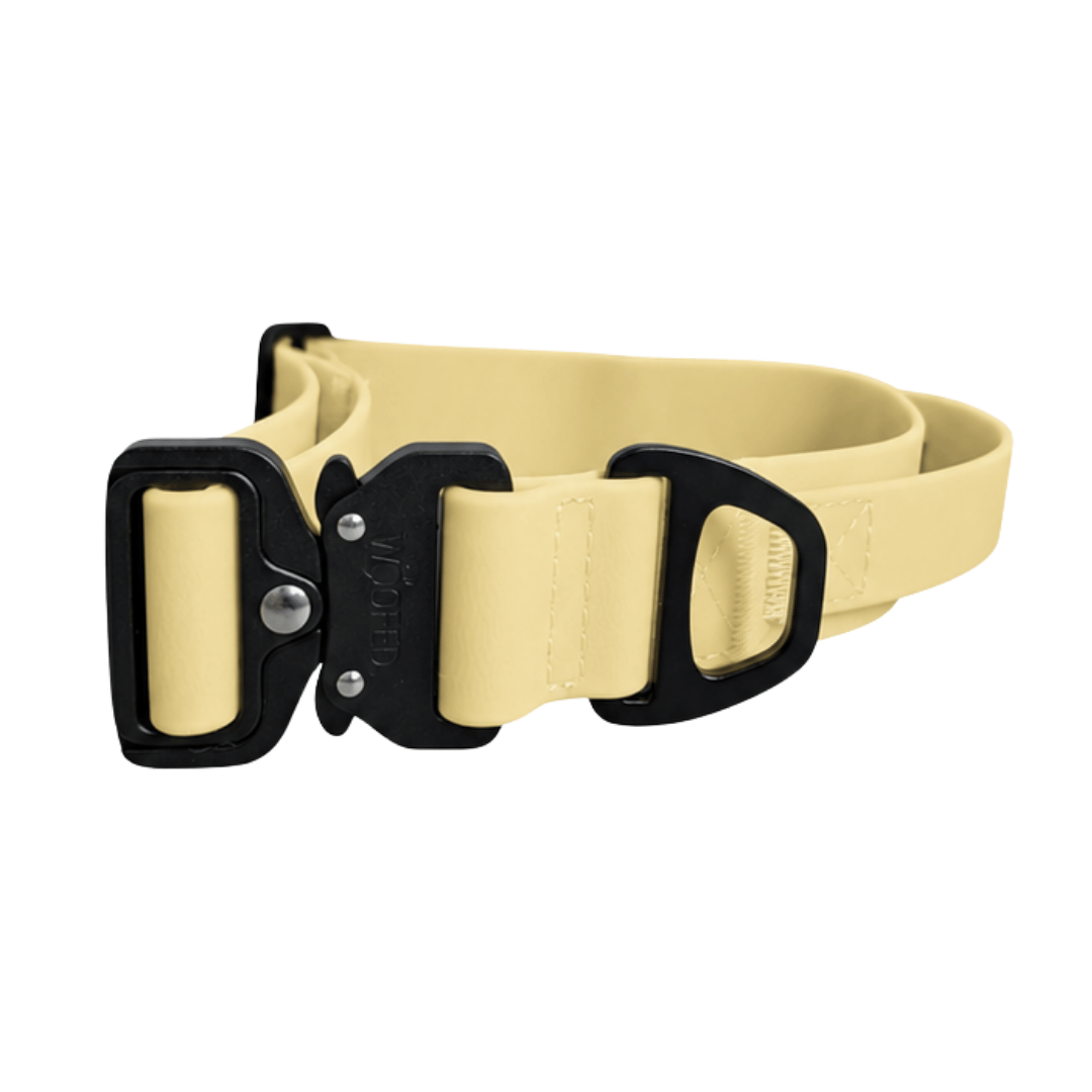 Halsband WOOFLEX® Tactical verstellbar mit Griff Lemon Grass