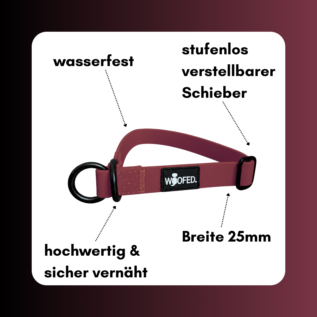 Zugstopphalsband WOOFLEX® Burgundy