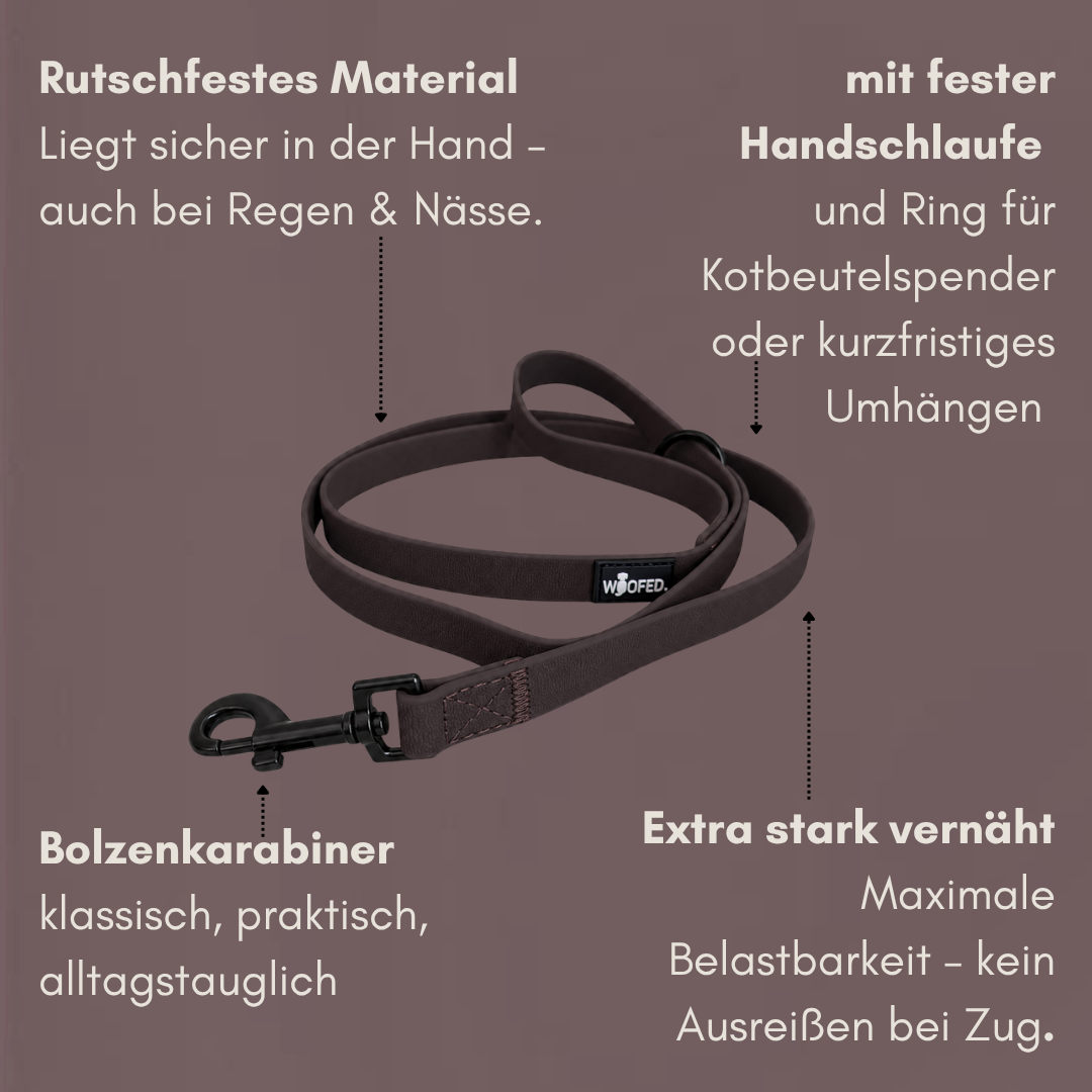 Führleine WOOFLEX® Classic Handschlaufe Espresso