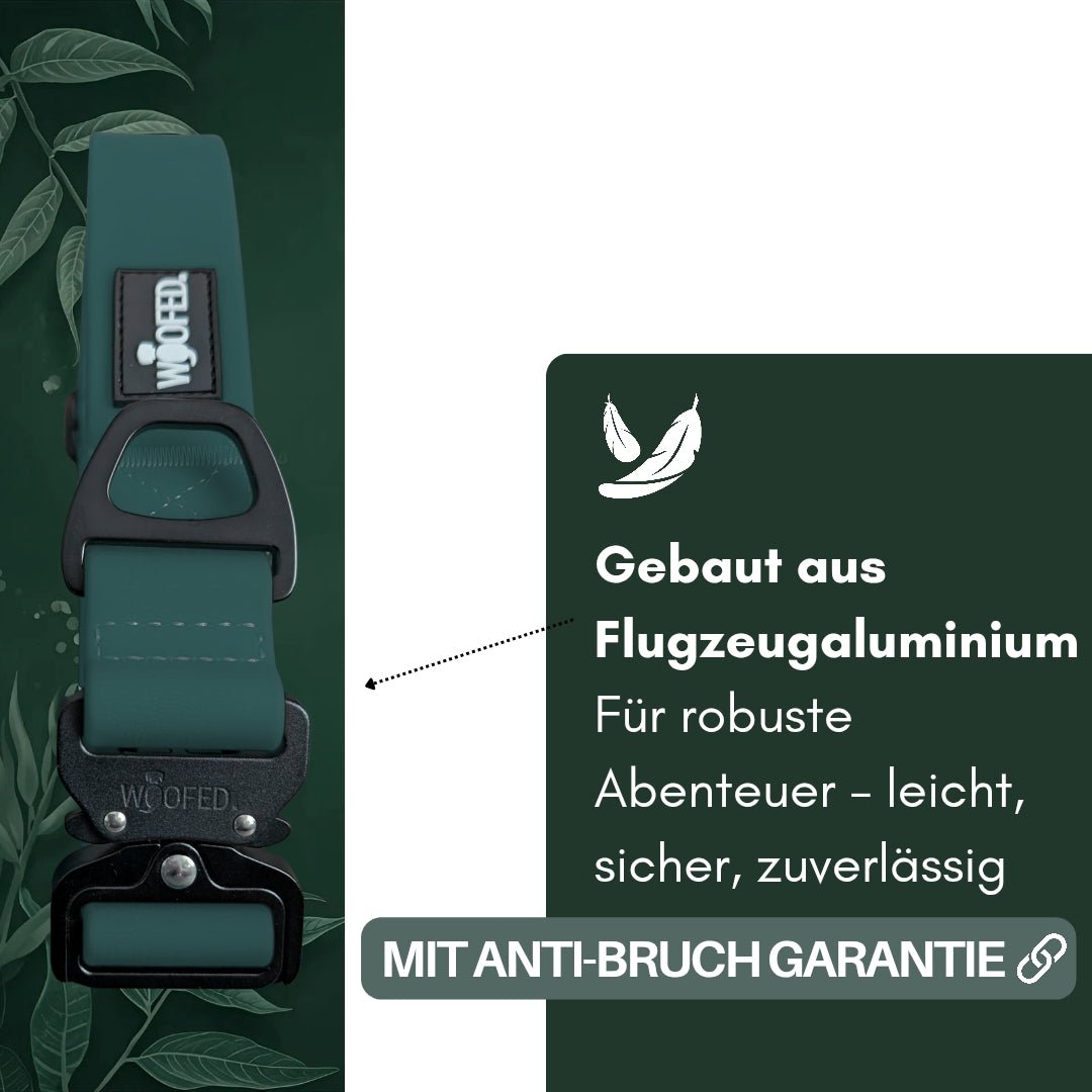 Halsband WOOFLEX® Tactical verstellbar ohne Griff Hunting Green - WOOFED.