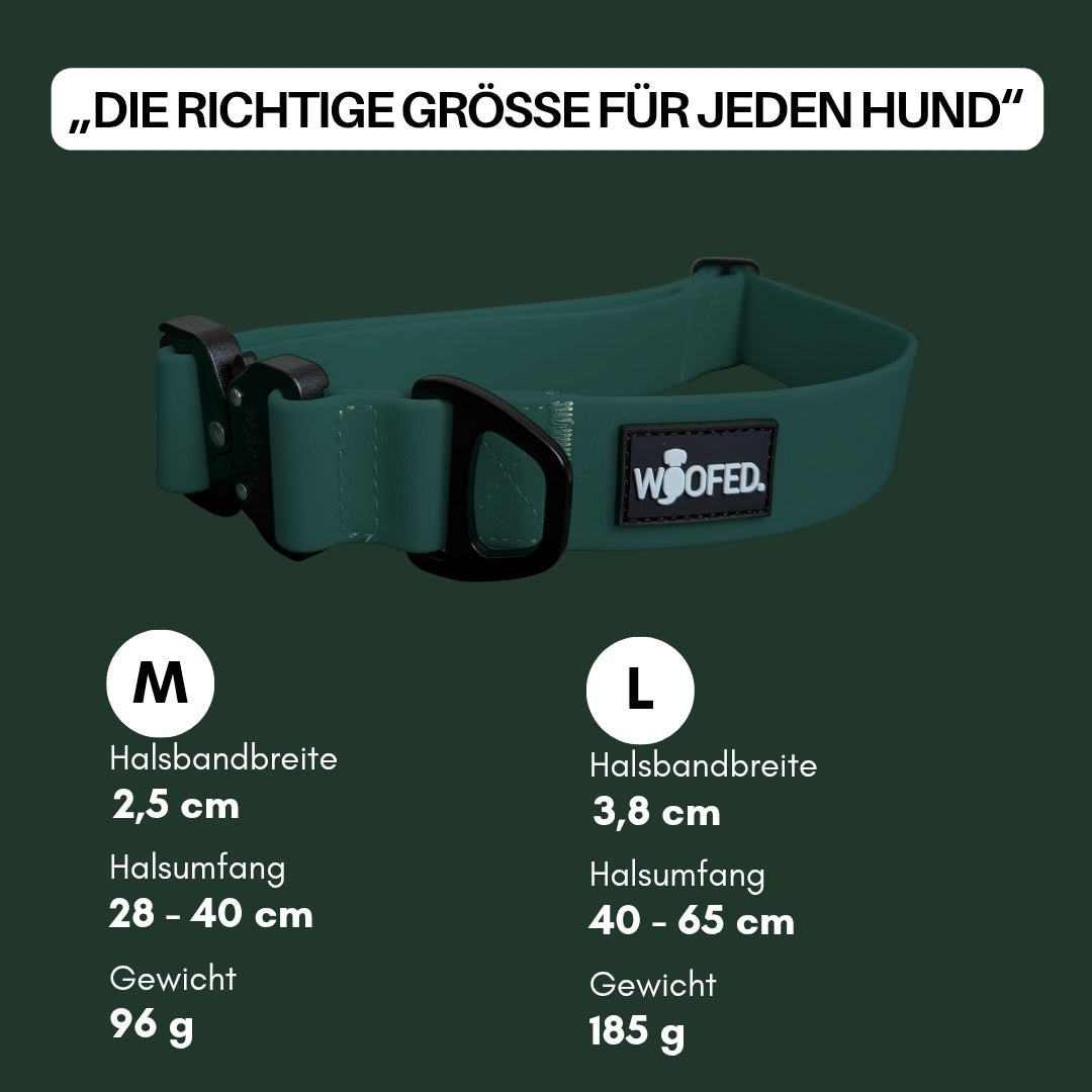 Halsband WOOFLEX® Tactical verstellbar ohne Griff Hunting Green - WOOFED.