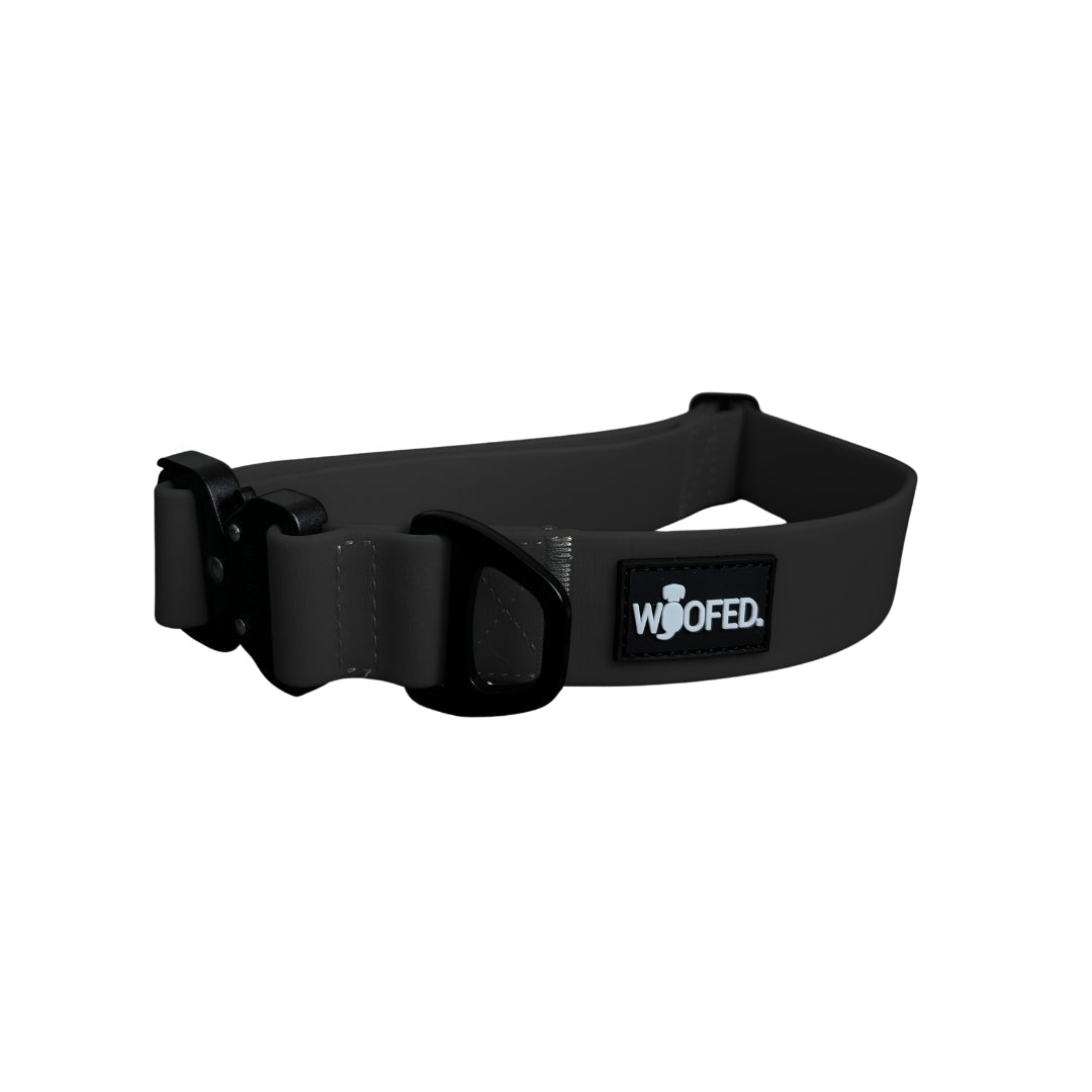 Halsband WOOFLEX® Tactical verstellbar ohne Griff Phantom Black - WOOFED.