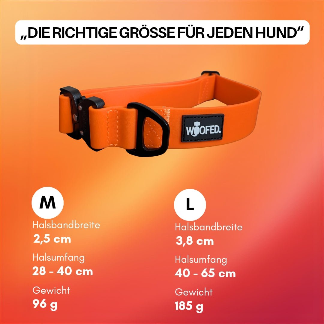 Halsband WOOFLEX® Tactical verstellbar ohne Griff Sunset Orange - WOOFED.