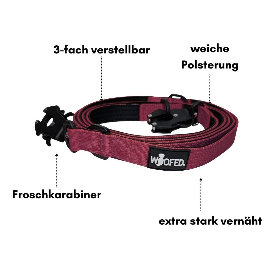 Nylon Tactical Führleine Bordeaux - WOOFED.