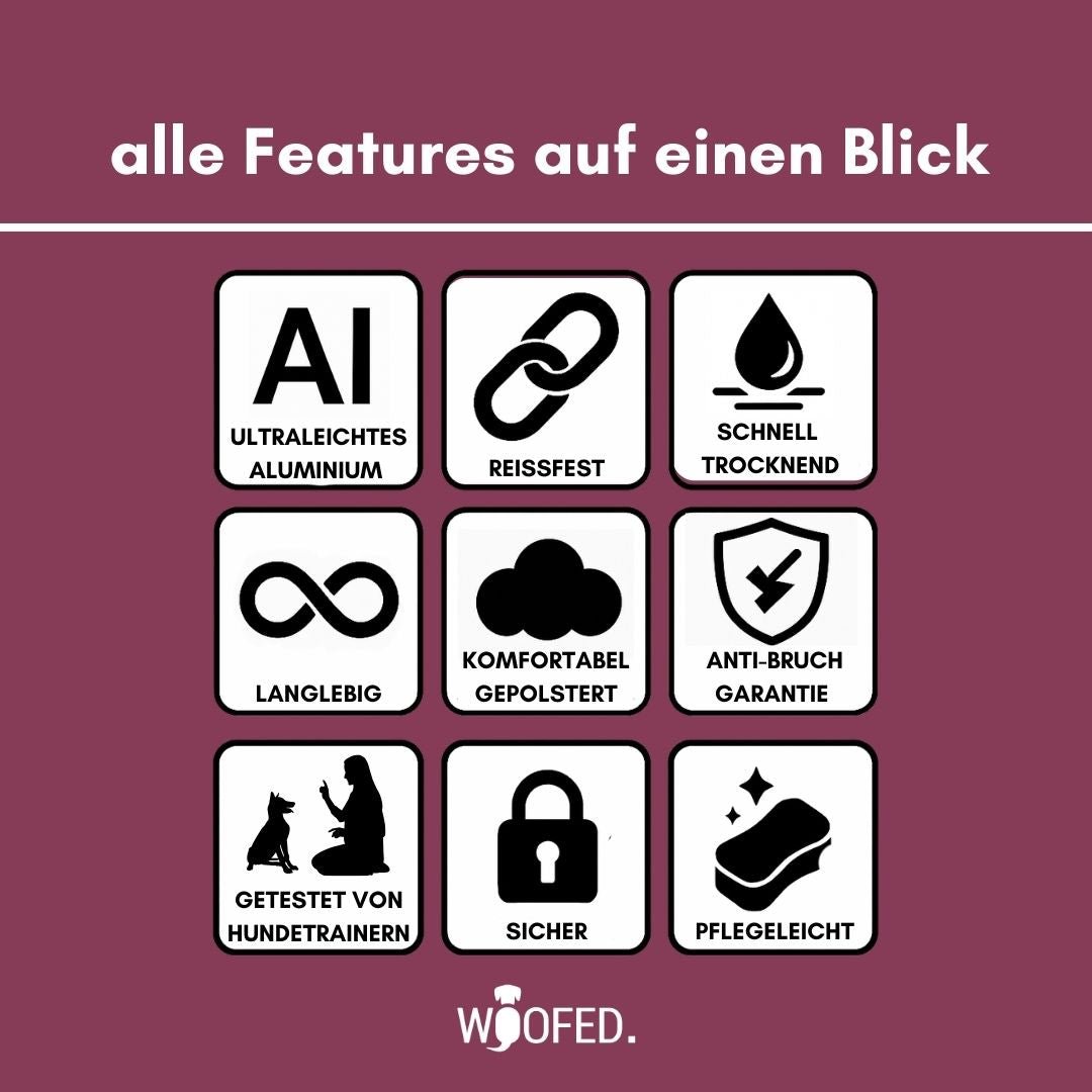Nylon Tactical Halsband Bordeaux - ultraleicht - WOOFED.