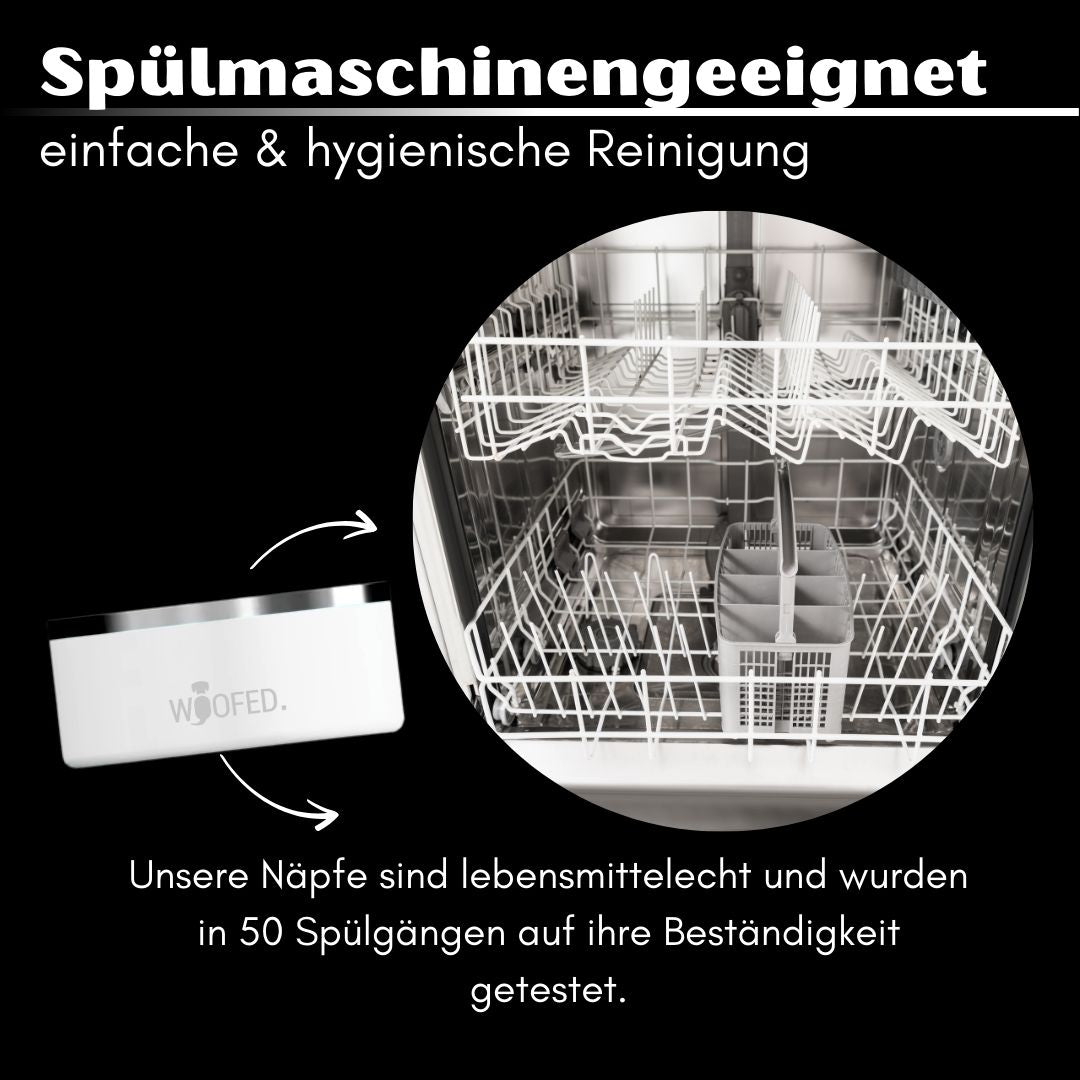 Premium Edelstahlnapf Pure White