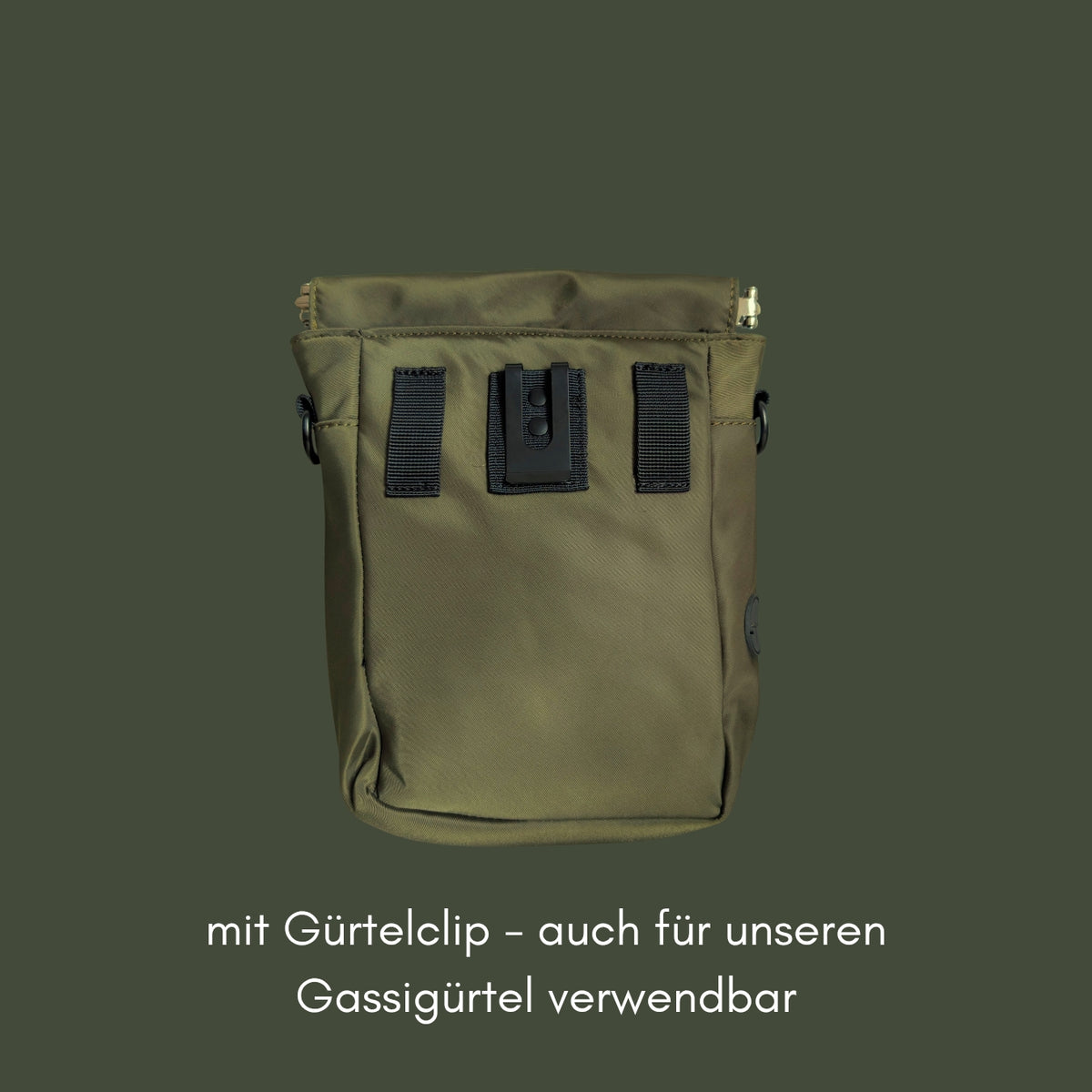Umhängetasche für Hundehalter Olive