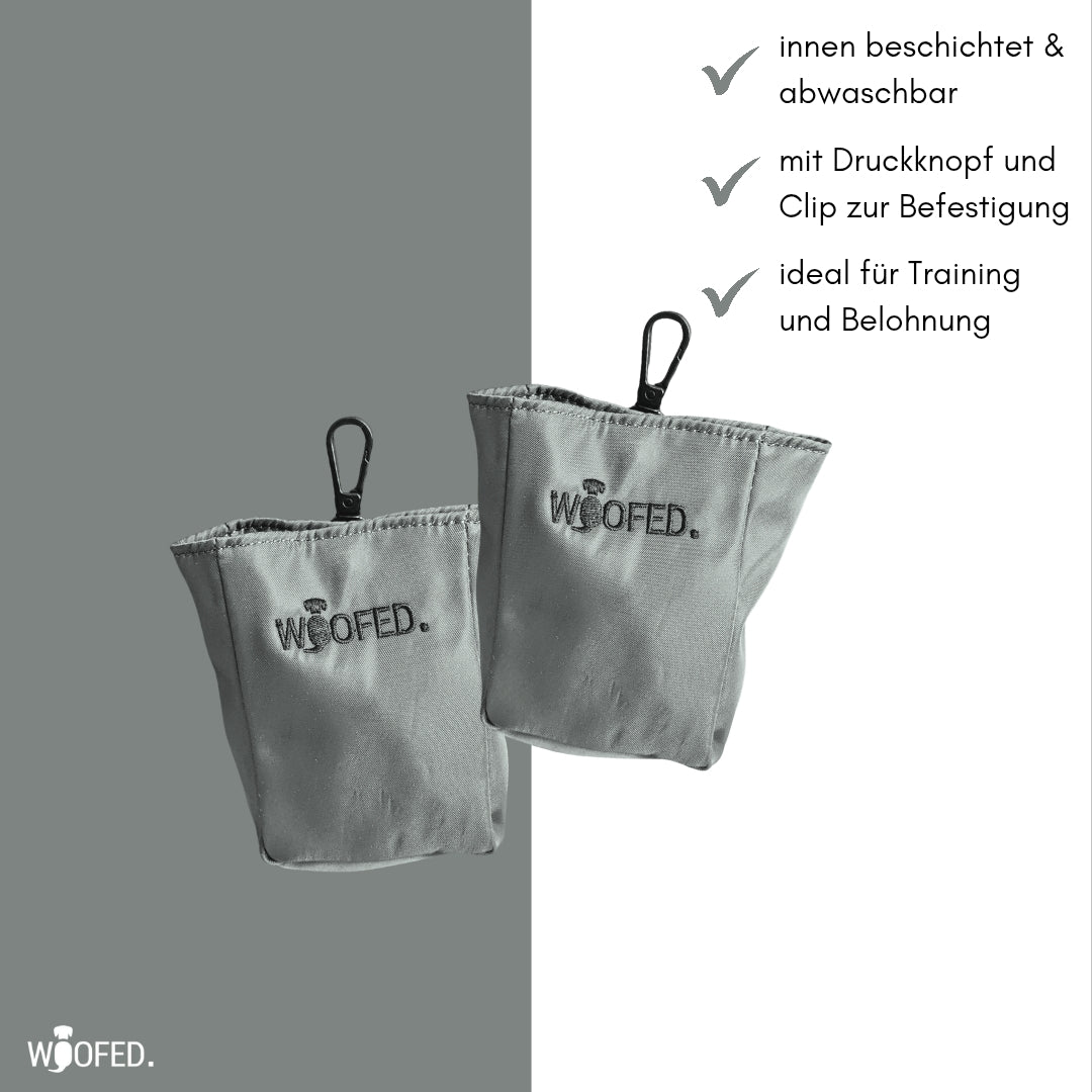 Leckerlibeutel zu Gassitasche Silber Grau