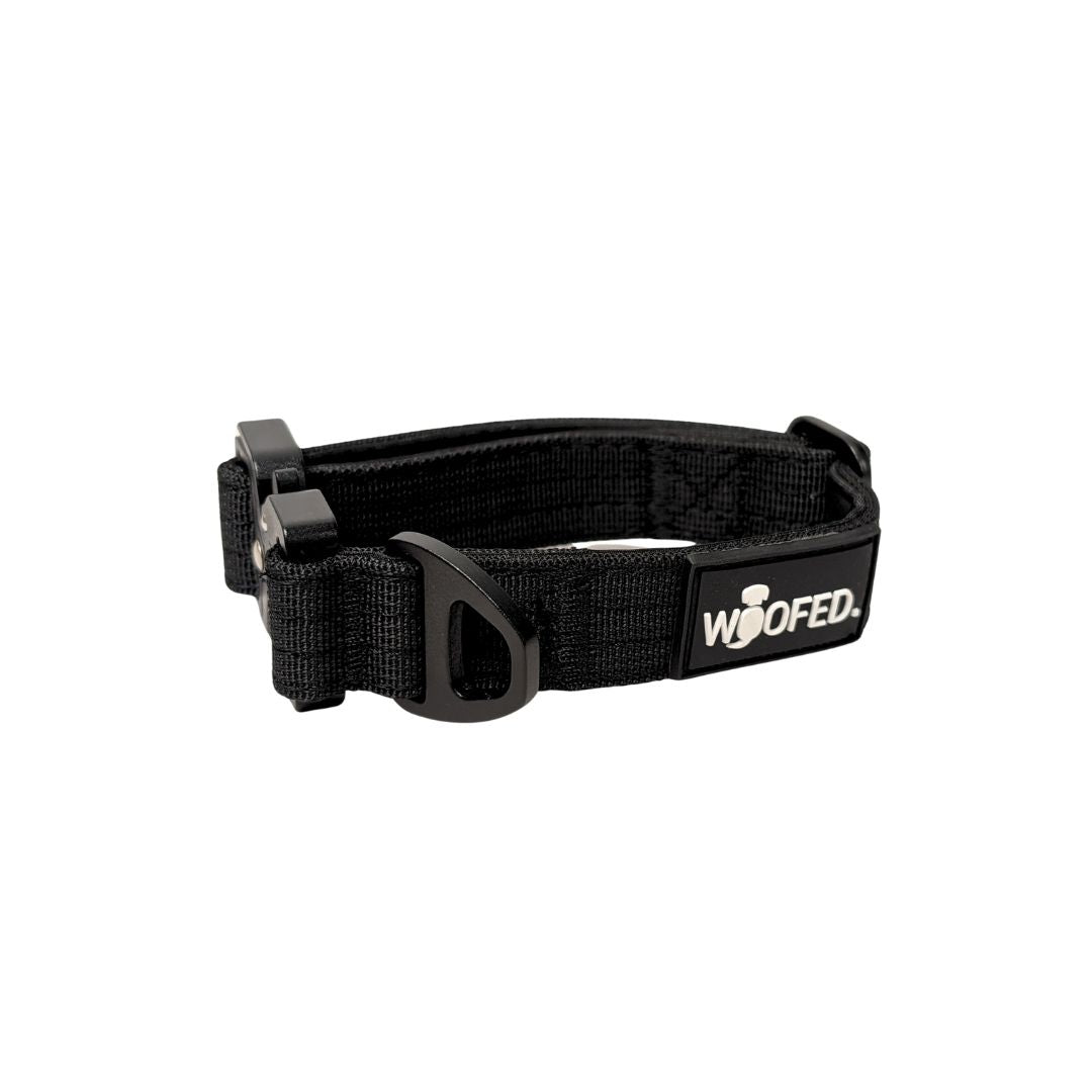 taktisches Nylon Halsband für kleine Hunde Deep Black