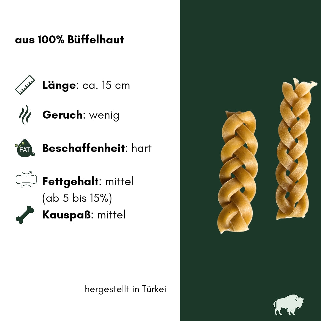 Büffelhaut Zöpfe