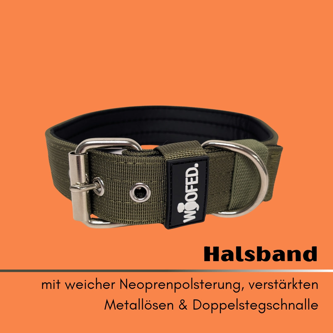 Nylon Classic Halsband Military Olive