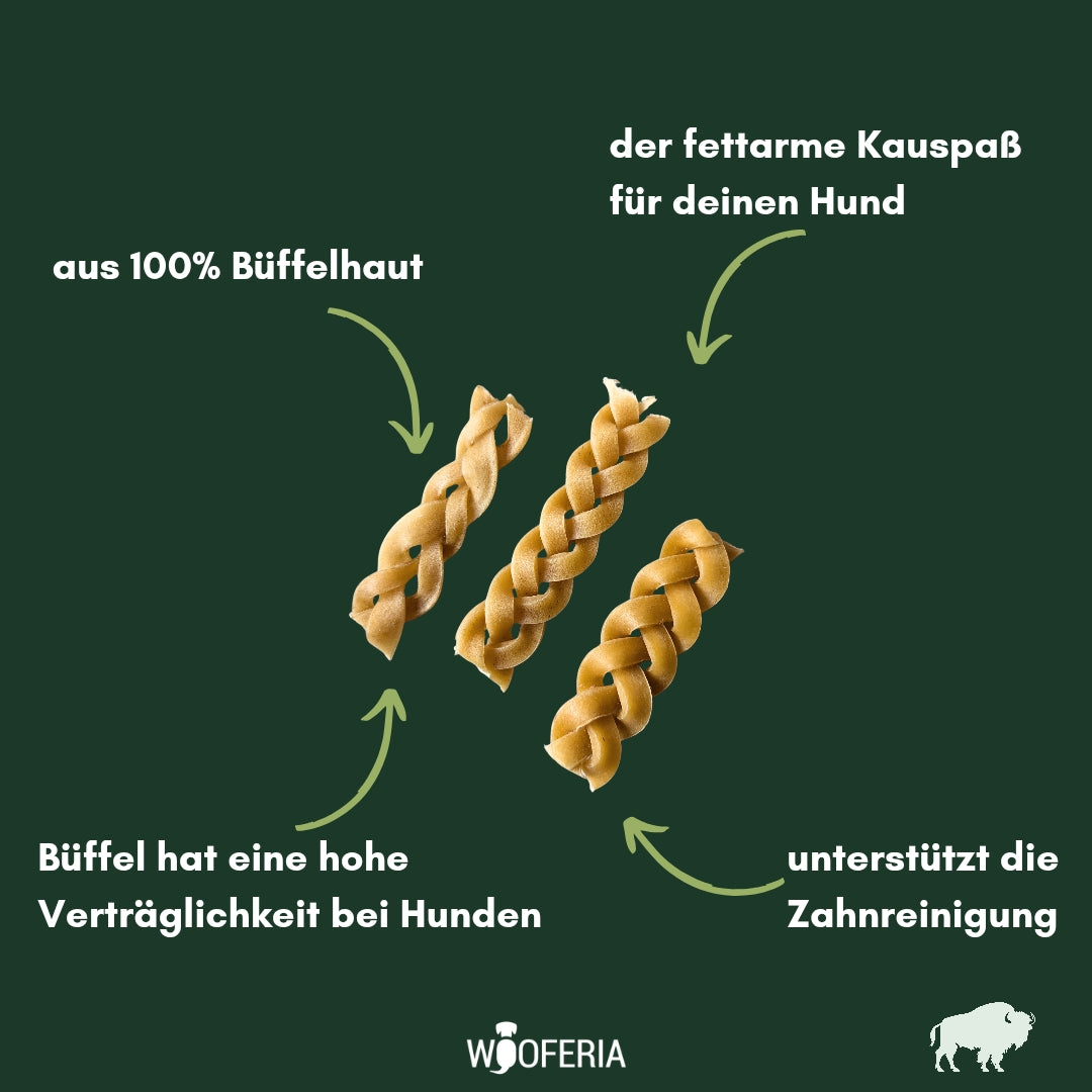 Büffelhaut Zöpfe