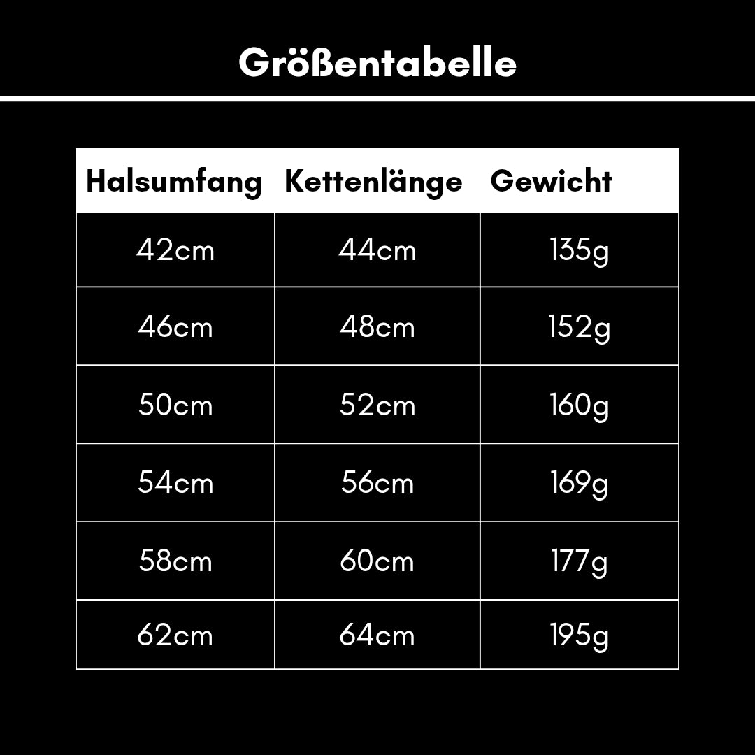 Woofchain Kettenhalsband aus Edelstahl Black