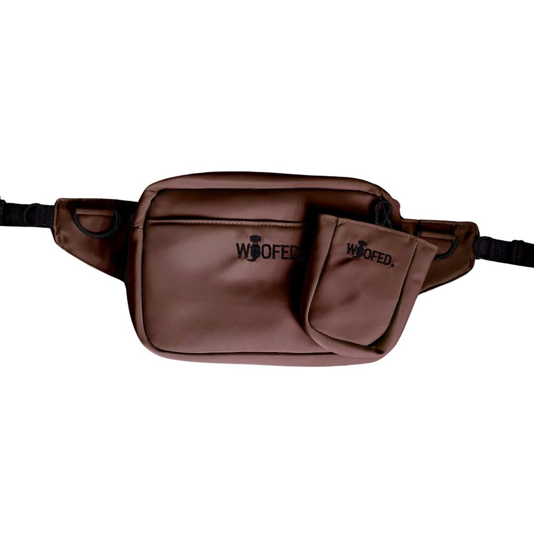 Multifunktionale Gassitasche - 2 in 1 Bauchtasche & Schultertasche Copper Brown