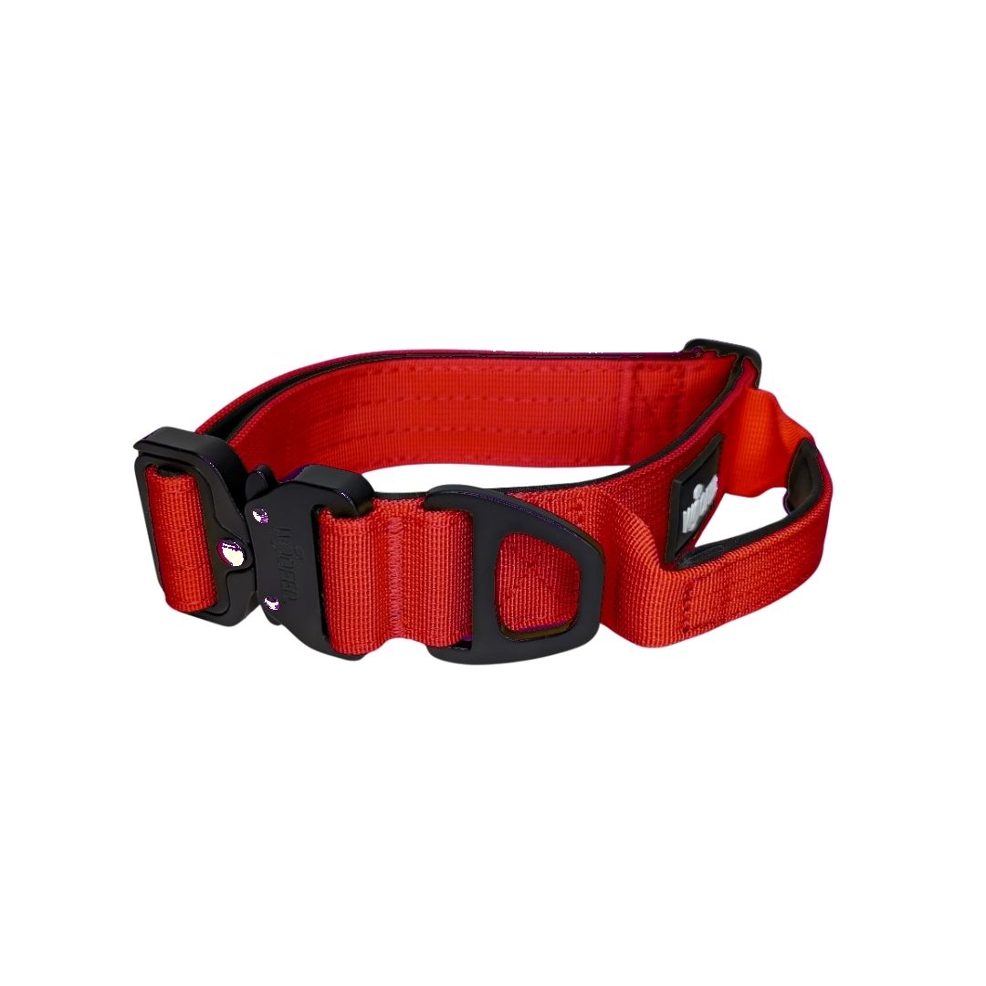 taktisches Nylon Halsband Rosso Red - ultraleicht