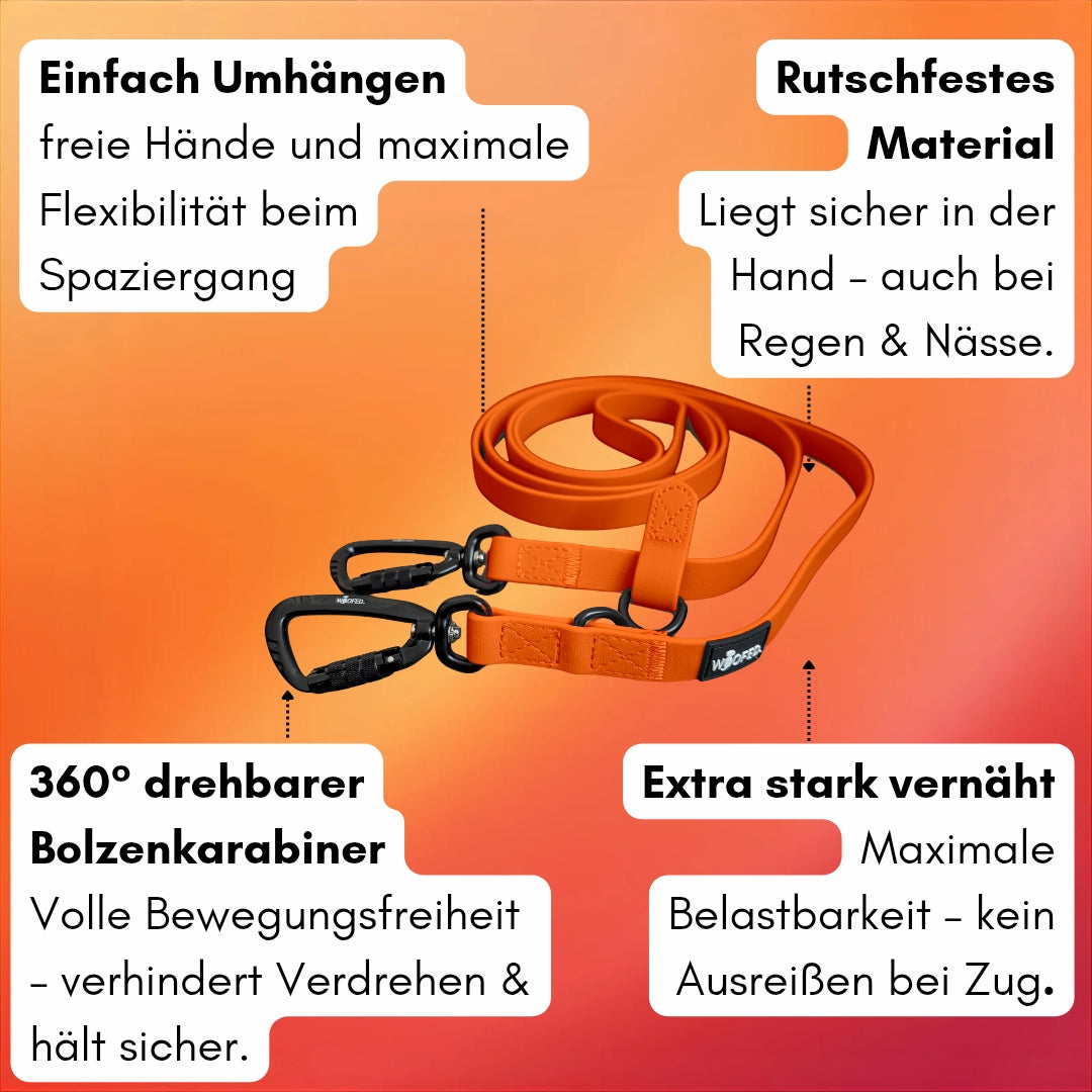 Umhängeleine WOOFLEX® Pro Sunset Orange
