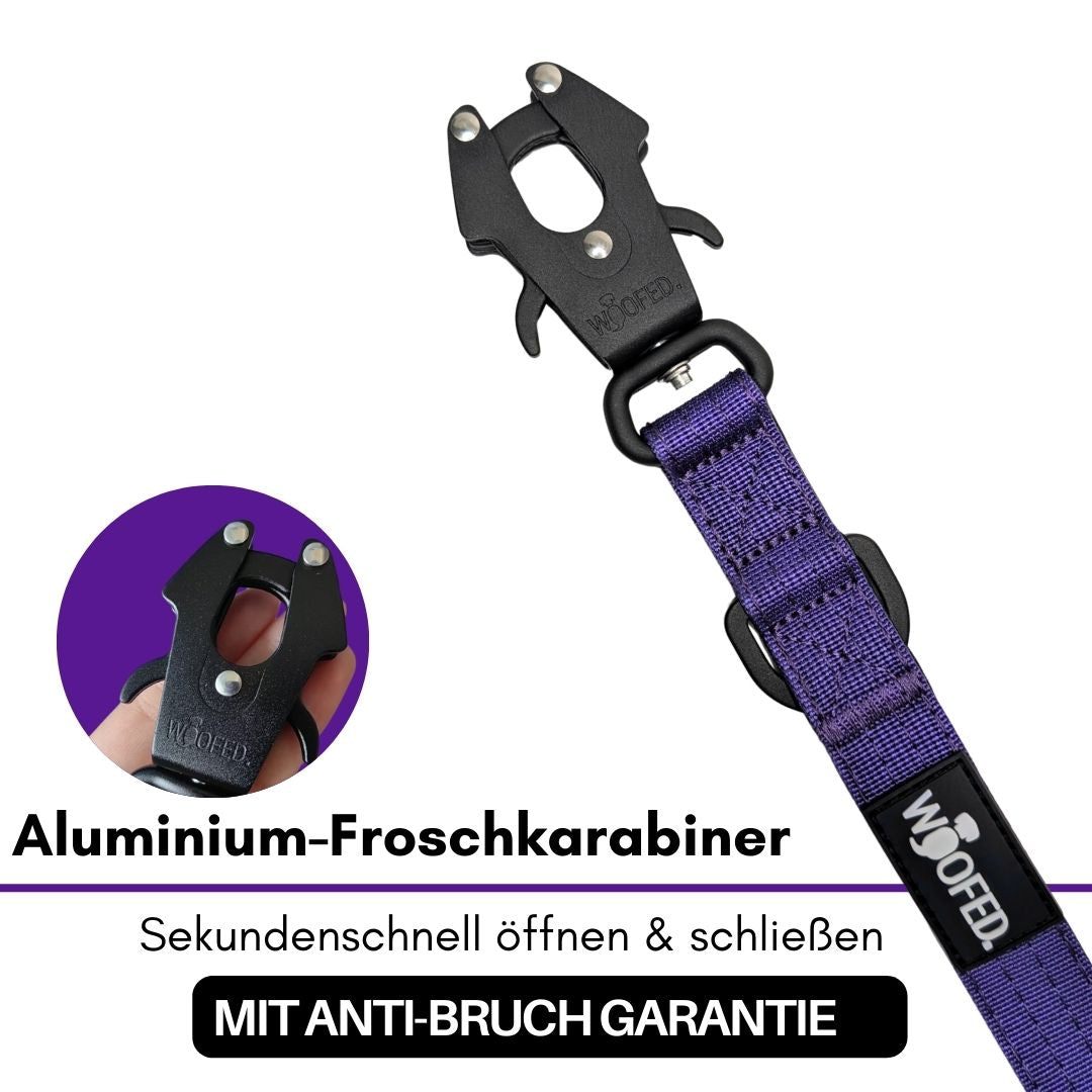 Nylon Halsband-Leine-Set Velvet Purple ultraleicht