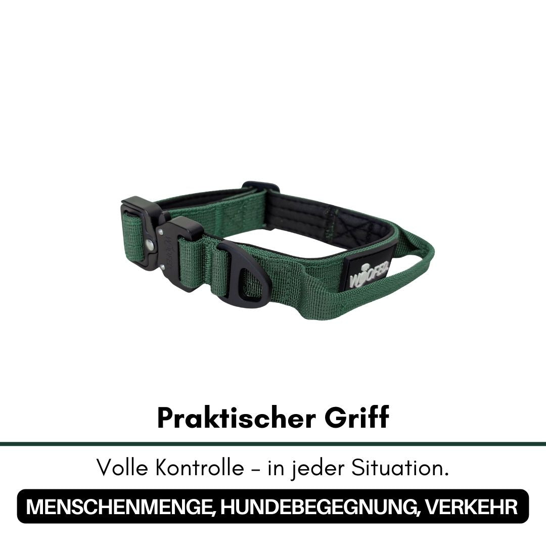 taktisches Nylon Halsband für kleine Hunde Dark Green