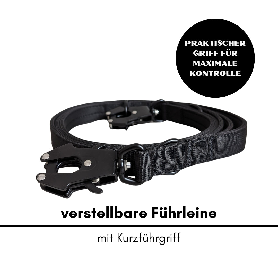 taktische Nylon Führleine Deep Black