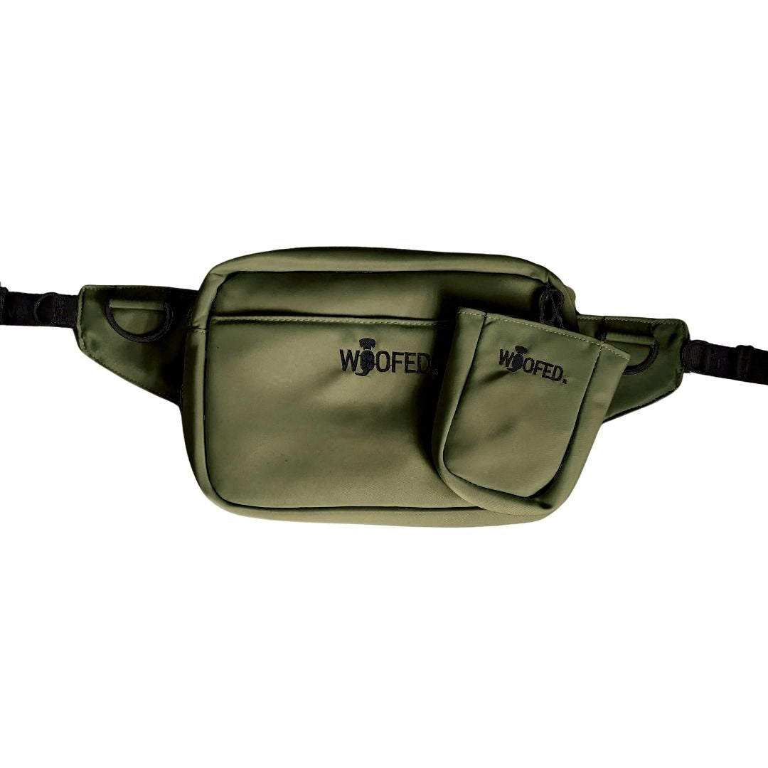 Multifunktionale Gassitasche - 2 in 1 Bauchtasche & Schultertasche Olive