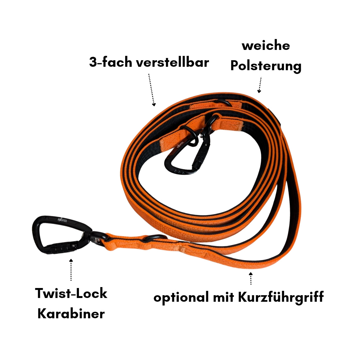 Nylon Pro Führleine Safety Orange