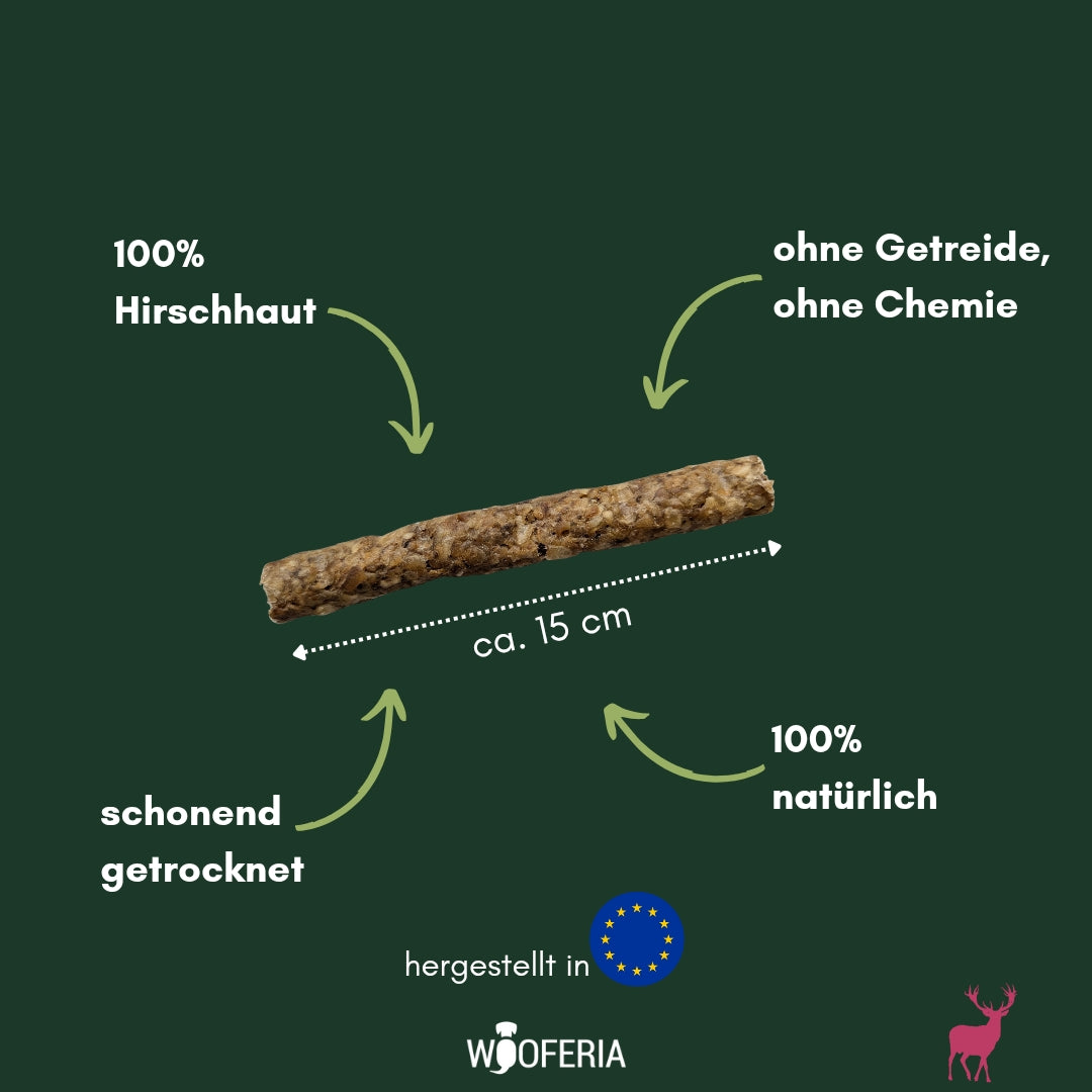 Hirschhaut Kaustange