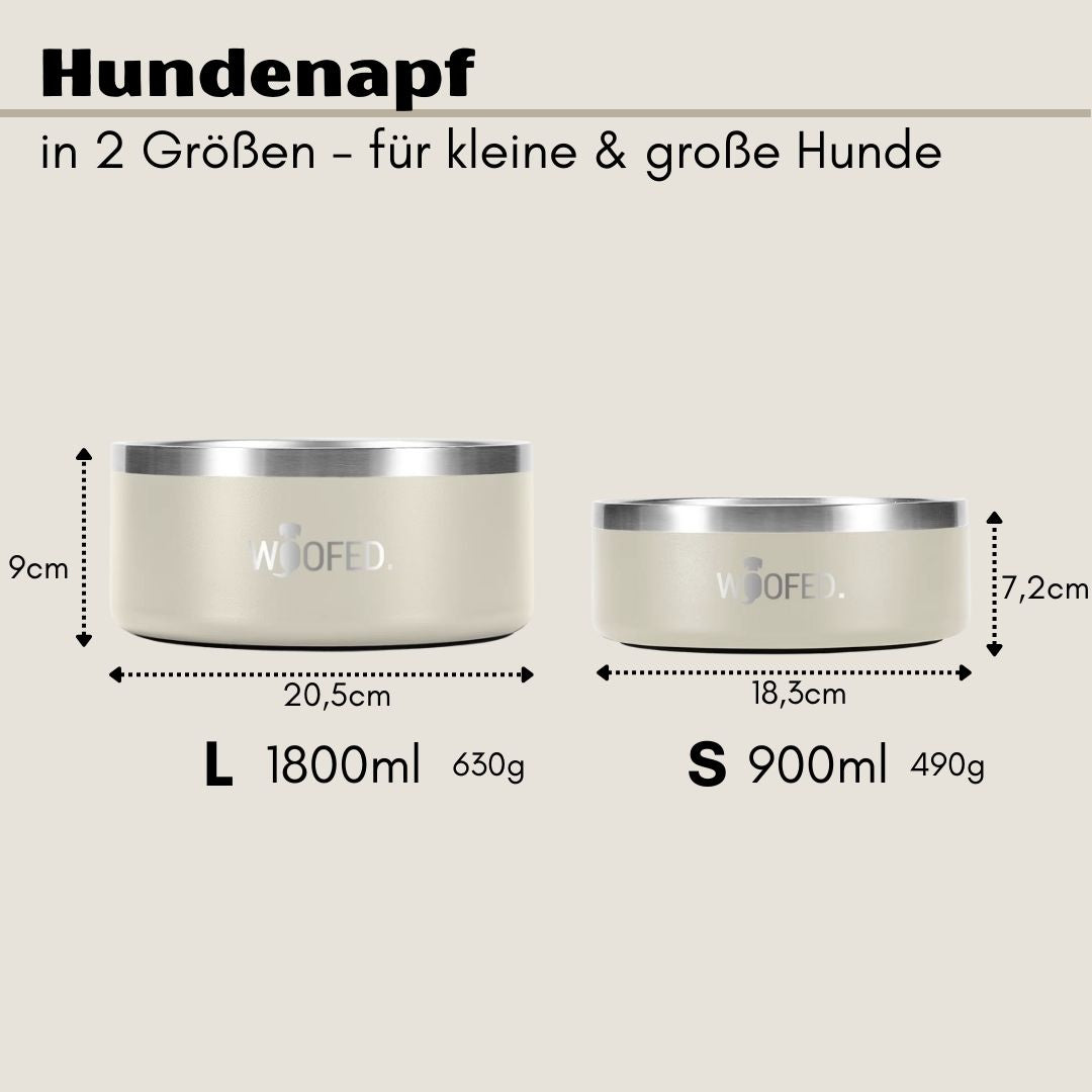 Premium Edelstahlnapf Creamy Beige