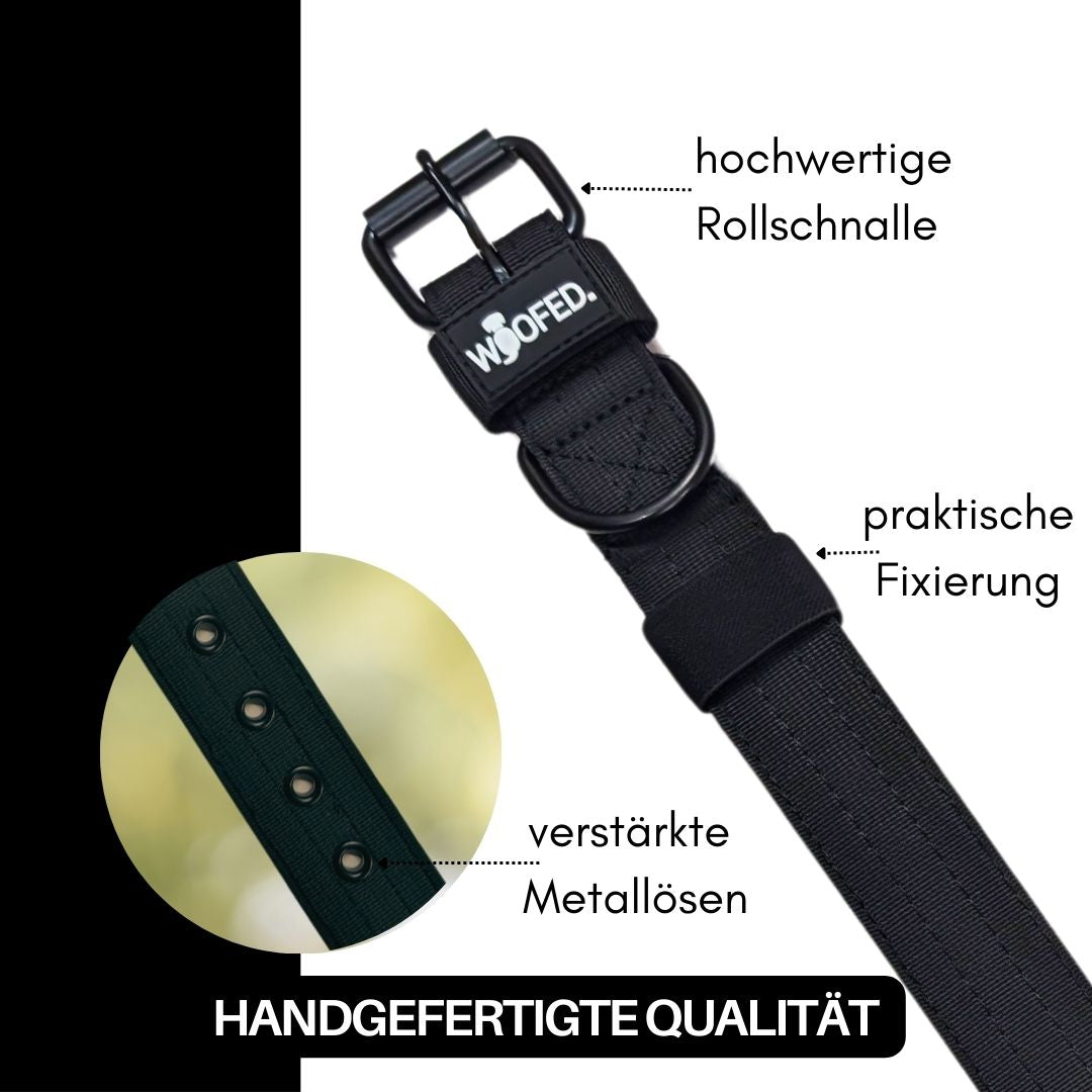 Nylon Classic Halsband Deep Black