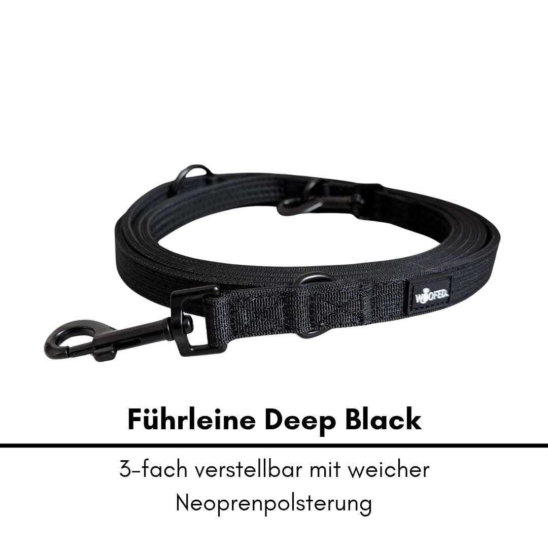 Nylon Classic Führleine Deep Black